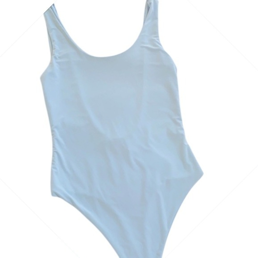 Lux LA Blue Bodysuit Sleeveless Tank Top One Piece Womens
